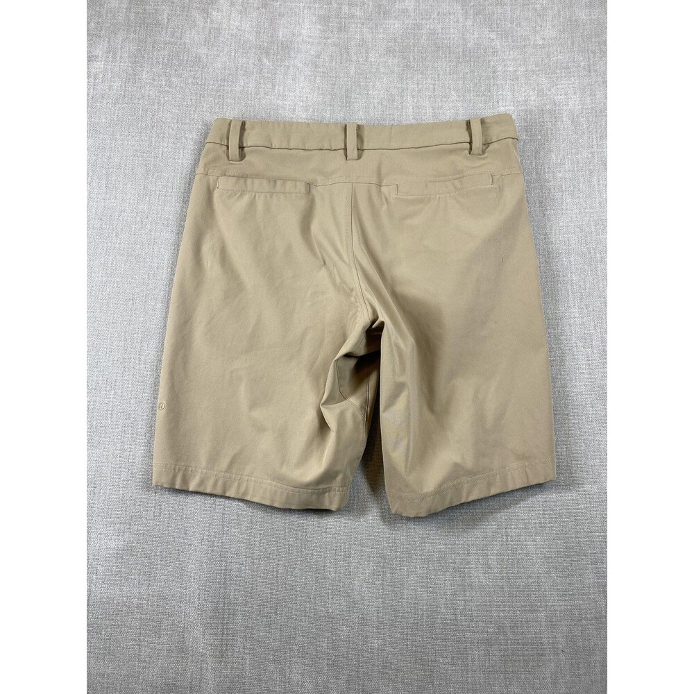 Lululemon Shorts Mens 35 Beige Stretch Tech Chino 10" Inseam Golf Gym Casual - Picture 7 of 10